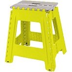 Стремянка -табурет пластик большая складная Color-X серо-желтая