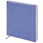 Скетчбук, слоновая кость 140 г/м2 200×200 мм, 80 л., КОЖЗАМ, резинка, BRAUBERG ART CLASSIC, пастель сиреневый