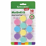 Магниты 30 мм, НАБОР 10 шт., «MACAROONS», BRAUBERG KIDS, блистер