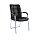 Конференц-стул Echair-421 KR (рециклированная кожа черная, дерево темный орех)
