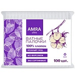 Ватные палочки 100 шт., AMRA, пакет