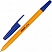 превью Ручка шариковая Attache Economy синяя (оранжевый корпус, толщина линии 0.5 мм)