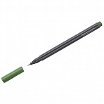 Ручка капиллярная Faber-Castell «Grip Finepen» оливковая, 0.4мм, трехгранная