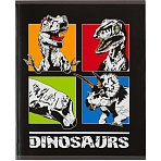 Тетрадь общая А5 48л №1School Dinosaurs, клет, скреп, ВД-лак