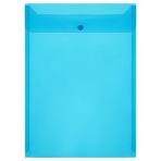 Папка-конверт на кнопке OfficeSpace А4, 180мкм, вертикальная, синяя