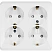 превью Розетка накладная четверная Schneider Electric PA16-208B Этюд с заземлением и защитными шторками 16 А IP20 белая