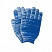 превью Перчатки рабочие хб с ПВХ Елочка синие (6 нитей, 10 класс, размер 9, L)