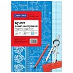 Бумага масштабно-координатная OfficeSpace, А3 8л., голубая, на скрепке