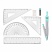 превью Готовальня BRAUBERG SCHOOL KIT, 9 предметов, циркуль 125 мм, чертежные принадлежности, мятный цвет