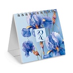 Календарь-домик настольный на гребне, 2026 г., BRAUBERG, 101×101 мм, «Цветы»