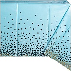 Скатерть фольг Горошек серебр 130×180см,1502-5510