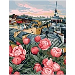 Картина по номерам на холсте ТРИ СОВЫ «Цветущий Париж», 40×50, с акриловыми красками и кистями