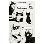 Закладки магнитные для книг, 4шт., MESHU «Meme cat», соф-тач