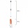 Сметка-метелка для смахивания пыли ЛАЙМА, телескопическая ручка нержавеющая сталь, 160 см, оранжевая