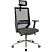 превью Кресло для руководителя Easy Chair 663 TC-H/SL чёрное (сетка/ткань, металл)
