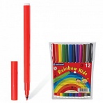 Фломастеры CENTROPEN «Rainbow Kids», 12 цветов, смываемые, эргономичные, вентилируемый колпачок
