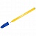 превью Ручка шариковая Luxor «InkGlide 100 Icy» синяя, 0.7мм, трехгран., оранжевый корпус
