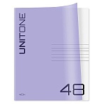Тетрадь 48л. клетка BG «UniTone. Neon», пластиковая обложка, неон сиреневый