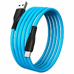 Кабель S21 USB – Type-C, 1 м, 3 А, SMARTBUY, для зарядки и передачи данных, синий, 93393