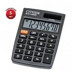 Калькулятор карманный Citizen SLD-100NR, 8 разр., двойное питание, 58×88×10мм, черный