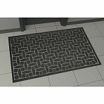 Коврик придверный 60×90 см, ЧЕРНЫЙ, грязезащитный, 430 г/м2, фактурный рисунок АЛМАЗ, ЛЮБАША