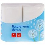 Бумага туалетная OfficeClean, 2-слойная, 4шт., 37.5м/рул., тиснение, белая