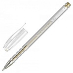 Ручка гелевая ЗОЛОТИСТАЯ BRAUBERG «EXTRA GOLD», корпус прозрачный, 0.5 мм, линия 0.35 мм