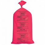 Мешки для мусора медицинские, в пачке 20 шт., класс В (красные), 100 л, 60×100 см, 15 мкм, АКВИКОМП