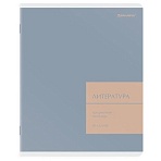 Тетрадь предметная MonoPastel 48 л., пластиковая обложка, ЛИТЕРАТУРА, линия, подсказ, BRAUBERG