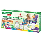Большие точечные маркеры BRAUBERG KIDS 8 цветов + РАСКРАСКА и 2 сменных наконечника В ПОДАРОК