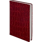 Ежедневник датированный Attache Selection Stones, 2025, А5, красный, нат. кожа