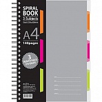 Бизнес-тетрадь Attache Selection Spiral Book A4 140 листов серая в клетку на спирали (230×298 мм)