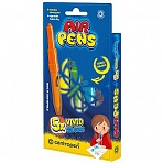 Фломастеры воздушные Centropen «AirPens Vivid», 05цв. +1 трафарет, картон. упаковка