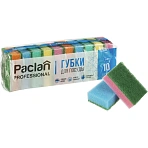 Губка для мытья посуды Paclan 5х8см, 10шт/уп