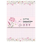 Сменный блок 80л., А5 клетка MESHU «Pink bouquet», пленка т/у, в клетку