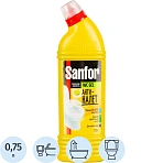 Средство для уборки туалета SANFOR WC gel, 750 г, «Лимонная свежесть»