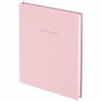 Блокнот МАЛЫЙ ФОРМАТ 110×147 мм, А6, 80 л., твердый, клетка, BRAUBERG «Minimal», розовый