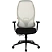 превью Кресло для руководителя Комус Мебель (Easy Chair) 603 серое/чёрное (сетка/ткань, пластик)