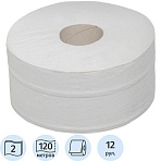 Бумага туалетная д/дисп 2сл бел цел 170м 12рул/уп Элементари