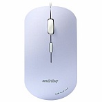 Мышь проводная бесшумная SMARTBUY 288-V, USB, 3 кнопки + 1 колесо, оптическая, сиреневая, 06819