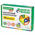 Магнитный конструктор MAGNETIC BLOCKS, 20 магнитных деталей, BRAUBERG KIDS, код 1С