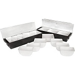 Контейнер для бара 4 отделения, пластик, серия Jiwins JW-B4B-BL
