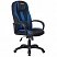 превью Кресло компьютерное VIKING-9/BL+BLUE, подушка, экокожа/ткань, черное/синее