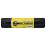 Мешки для мусора 120 л, черные, в рулоне 50 шт,. ПВД 27 мкм, 68×105 см, РОМАШКА «ПРОФИ»