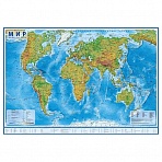 Карта «Мир» физическая Globen, 1:29млн., 1010×660мм, интерактивная, европодвес