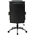 превью Кресло для руководителя Комус Мебель (Easy Chair) 561 чёрное (рециклированная кожа с компаньоном, металл хромированный)