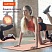 превью Коврик для йоги и фитнеса спортивный двухцветный, ТПЭ, 183×61x0.6 см, светло-розовый/синий, DASWERK