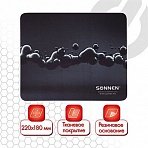 Коврик для мыши SONNEN «DROPS», резина + ткань, 220×180х3 мм