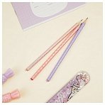 Карандаш ч/г MESHU «Hologram», HB, заточен., c фольгированием, стразы на топе, без ластика, ассорти, туба