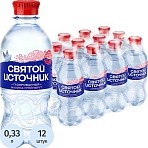 Вода питьевая Святой Источник газированная малина-грейпфрут 0.33л